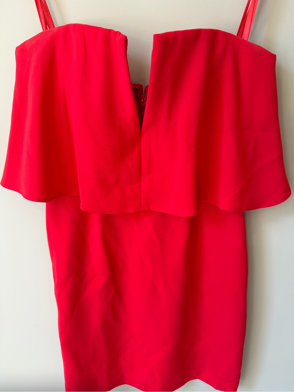 BCBGMaxAzria Strapless Scarlet Red Mini Dress - Picture 4 of 5